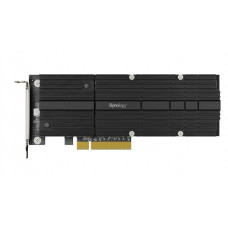 Synology PCIe M.2 SSD Adapter M2D20 PCIe gen3 x8 Card, 2x M.2 NVMe or SATA SSD, 